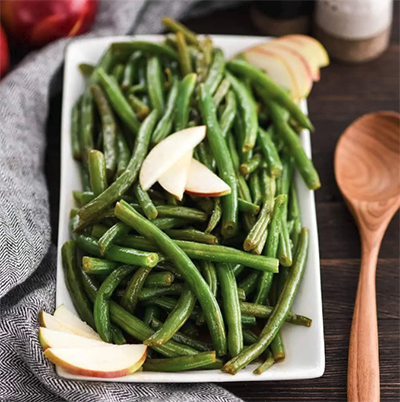 apple cider green beans