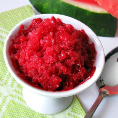 raspberry watermelon granita