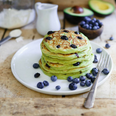 blueberry avocado pancakes