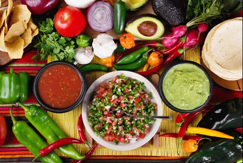 Fresh tomato salsa made with fresh produce